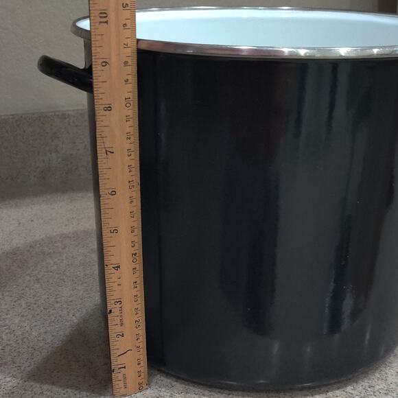 Gibson Home 12 Qt. Black Enamel  on Steel Stock Pot (No Lid) - Picture 5 of 13